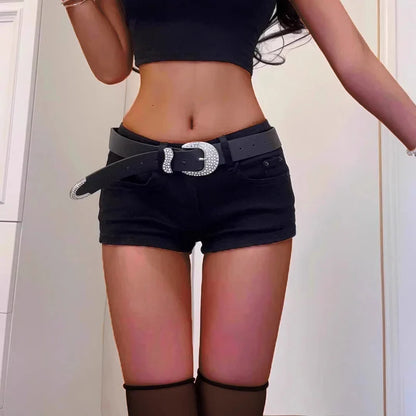 Y2K High-Waist Denim Shorts