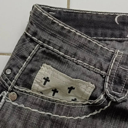 Loose Fit Vintage Letter Shorts