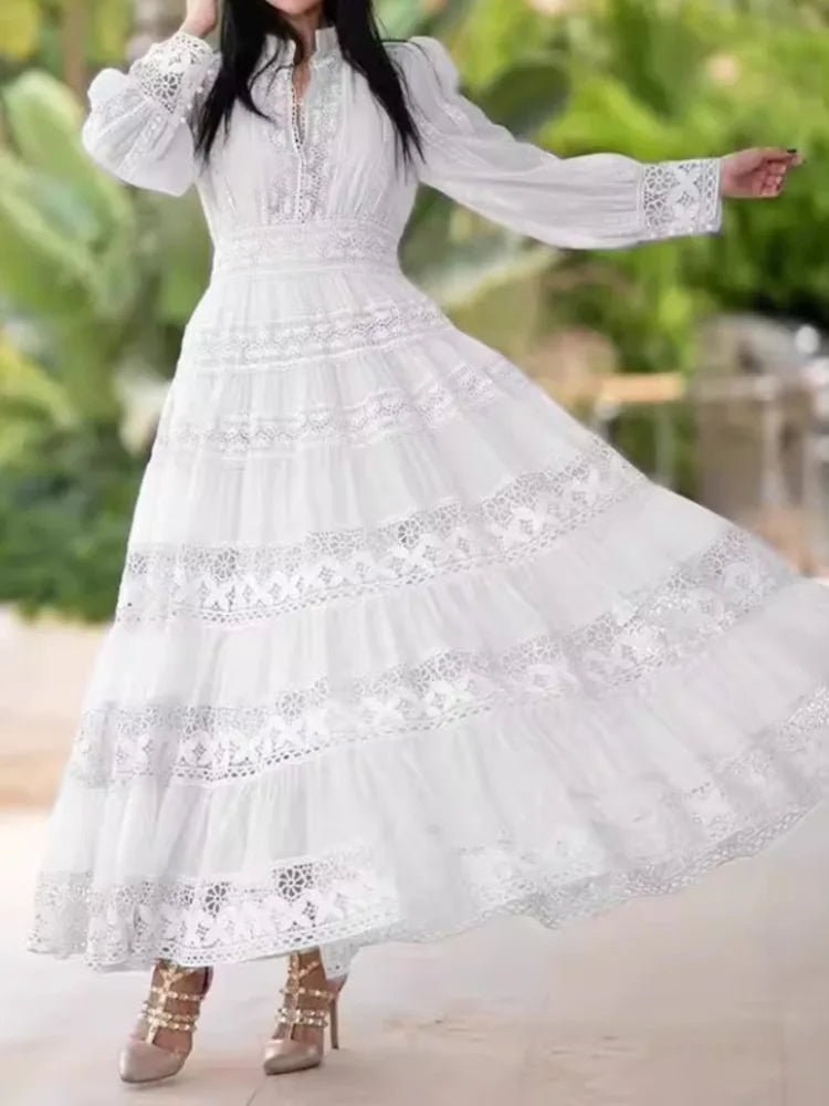 Elegant long dress european style