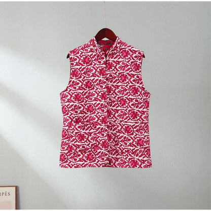 Chic Floral Quilted Vest | Great for Everyday Wear