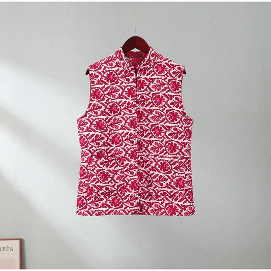Chaleco acolchado floral elegante | Ideal para el día a día