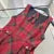 French Vintage Two-piece Dress Set Women Flare Sleeve Shirt Red Plaid Strap Dress A-line Autumn Winter New Christmas Party Dress