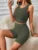 Europe and the United States foreign trade new home wear high waist vest fashion casual comfortable round neck women’s suit