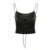 Women Hollow Front Lace-up Camis Top Gothic Style Sleeveless Fitted Crop Tank Tops Punk Sexy Ladies Vest Clubwear