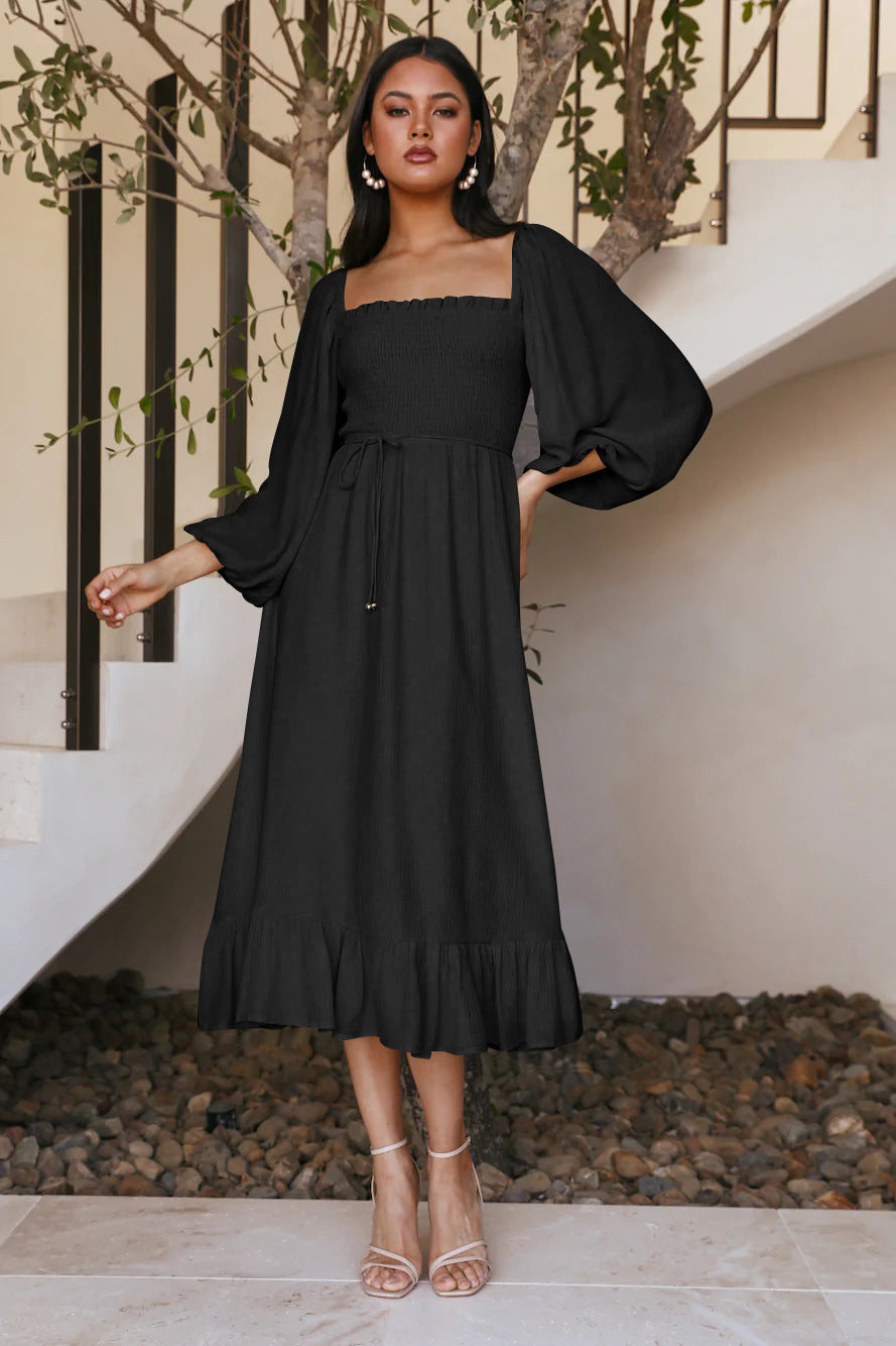 Vestido bohemio de verano para mujer con manga larga | Ideal para primavera/verano