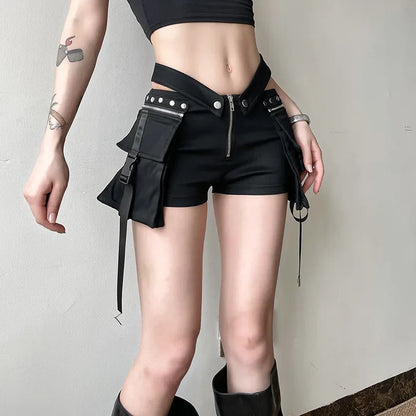 Y2K Streetwear Low-Waist Shorts