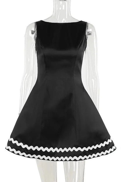 Sleeveless Backless A-Line Bodycon Mini Dress