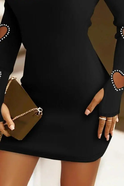Hollow Heart Mini Dress