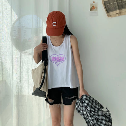 Short-sleeved T-shirt women’s summer new fashion sweet spice print design sense short slim-fit top