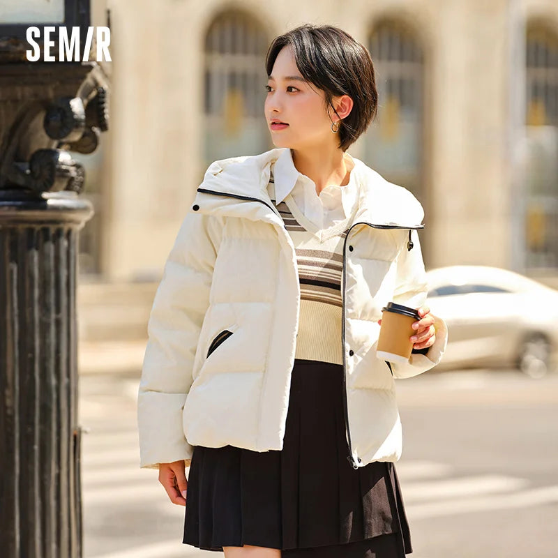 Down Jacket Women Loose Hooded  New Winter Waterproof and Windproof Outerwear