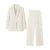 Elegant Blazer Pants Set Solid Loose Lapel Single-breasted Coat Wide Leg Trousers Sets  Fall Office New in Matching Suits