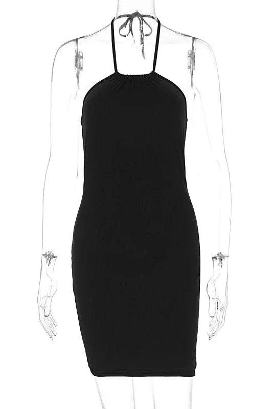 Backless Bodycon Mini Dress