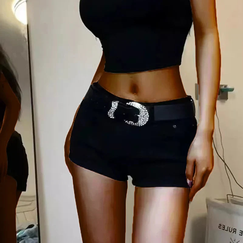 Y2K High-Waist Denim Shorts