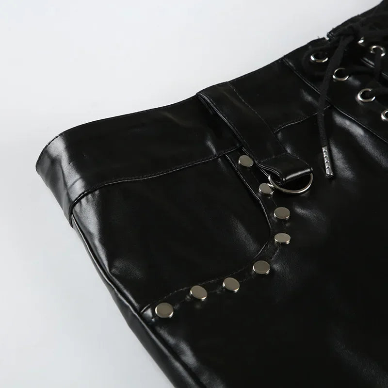 Skinny Fit Rivet Detail Shorts