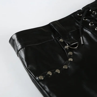 Skinny Fit Rivet Detail Shorts