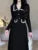 Autumn Winter Knitted Dresses for Women Turn-down Collar Korean Fashion A-line Casual Solid Dress Slim Vestidos Mujer  New