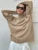 Winter Knit Turtleneck Pullover Female Clothes Loose Casual Ribbed Patchwork Long Sleeve Oversized Sweater Women Knitwear