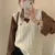 Sweater Cardigan Sleeveless Women Top Solid Sweater Knitted Vest Commuter Style Clothes Preppy Look Autumn Winter Woolly