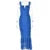 Hollow Out Backless Ruched Maxi Dress For Women Mesh Elegant Spaghetti Strap Sleeveless Bodycon Party Long Dress