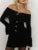 Knit Backless Sweater Pullover Female Patchwork Ribbed Off-Shoulder Slim Fashion Y2k Autumn Top Women&#8217;s Knitwear Pullover
