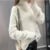 Winter Mink Faux Cashmere Thick Sweater Women Jumper White Pull Femme Loose Pullover Knitted Fluffy Sweaters For Women Winter