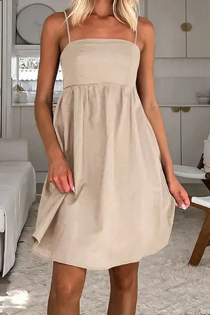 Boho Mini Dress with Chic Strapless Style