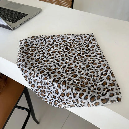Y2K Leopard Print Versatile Square Hat