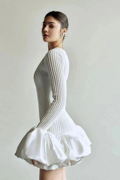 Patchwork Slim Fit Mini Dress