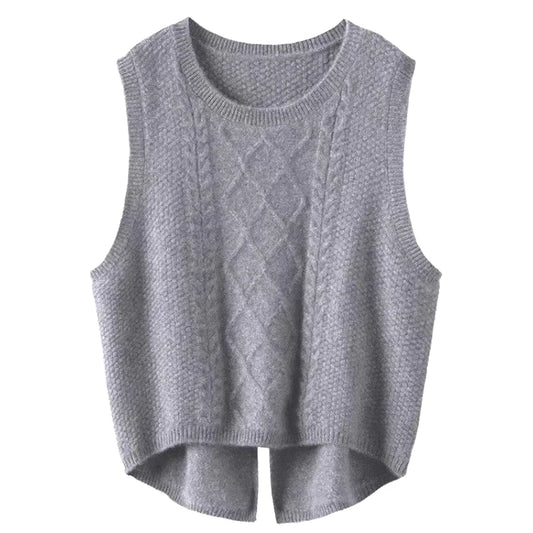 Women V-neck Sweater Vest Solid Sleeveless Preppy Style Sweet Knitted Vest Female Casual Pullover Waistcoat Fall Winter