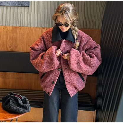 Sweet Panelled Women Coat Casual Turndown Collar Long Sleeve Single Breasted Female Coats 2025 Spring New Fashion Lady Jackets