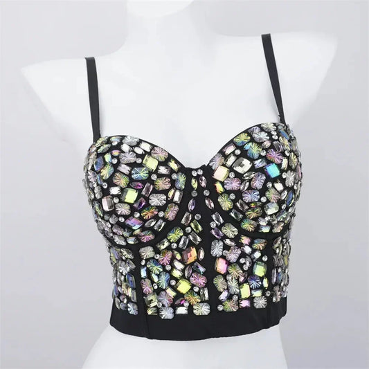 Clothes Tank Sling Stage Dance Wear Casual Clothing Y2k Tops Corset Streetwear Club Party Elegant