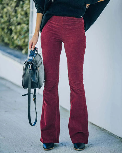 Women's Trendy High Waisted Flared Trousers | For Everyday Wear