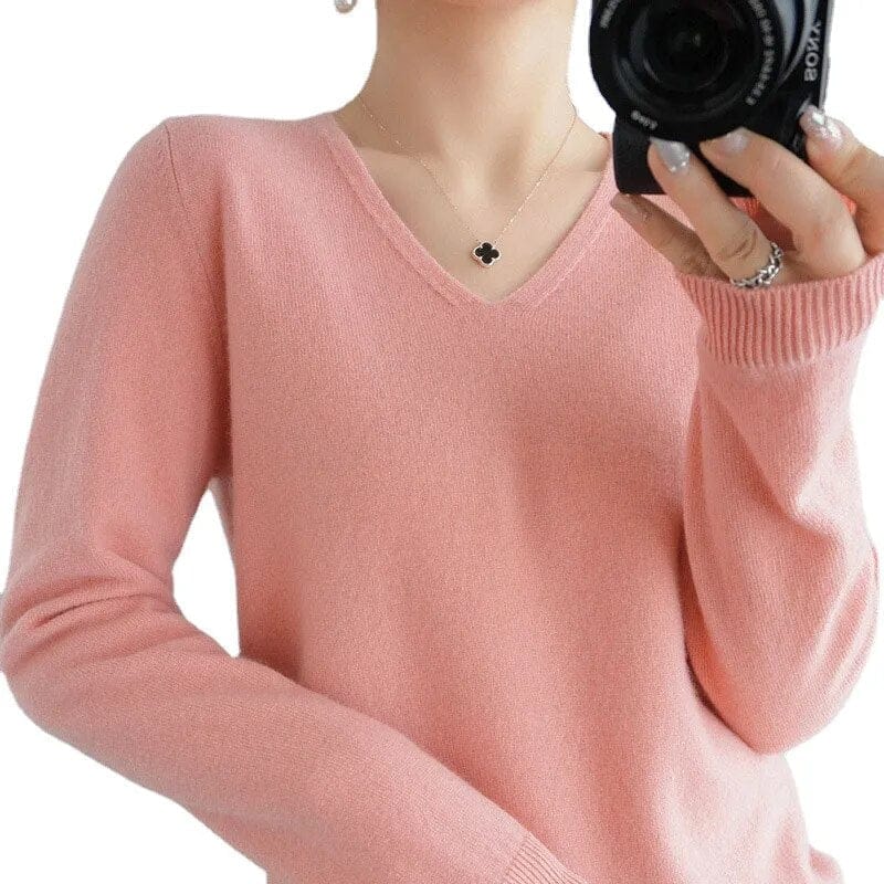 Pandora - Suéter de cuello en V - Casual - Estilo atemporal - Ideal para el invierno