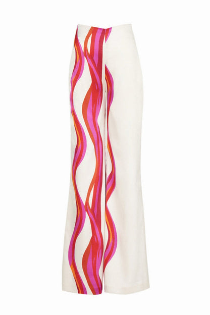 Conjunto de dos piezas con ondas abstractas - Fucsia