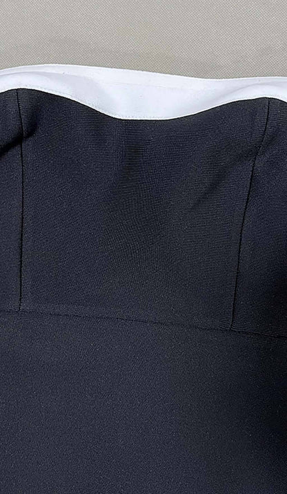 Strapless Slit Maxi Bandage Dress