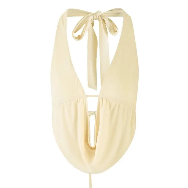 Spring summer Europe and the United States cross-border women’s halter strap sexy halter sleeveless vest slim top