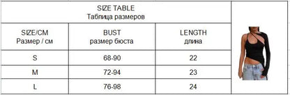 Y2K Top Long Sleeve T-Shirts 2 Piece Tops Halter Tanks Backless Crop Top Off Shoulder Tees Christmas Clothes