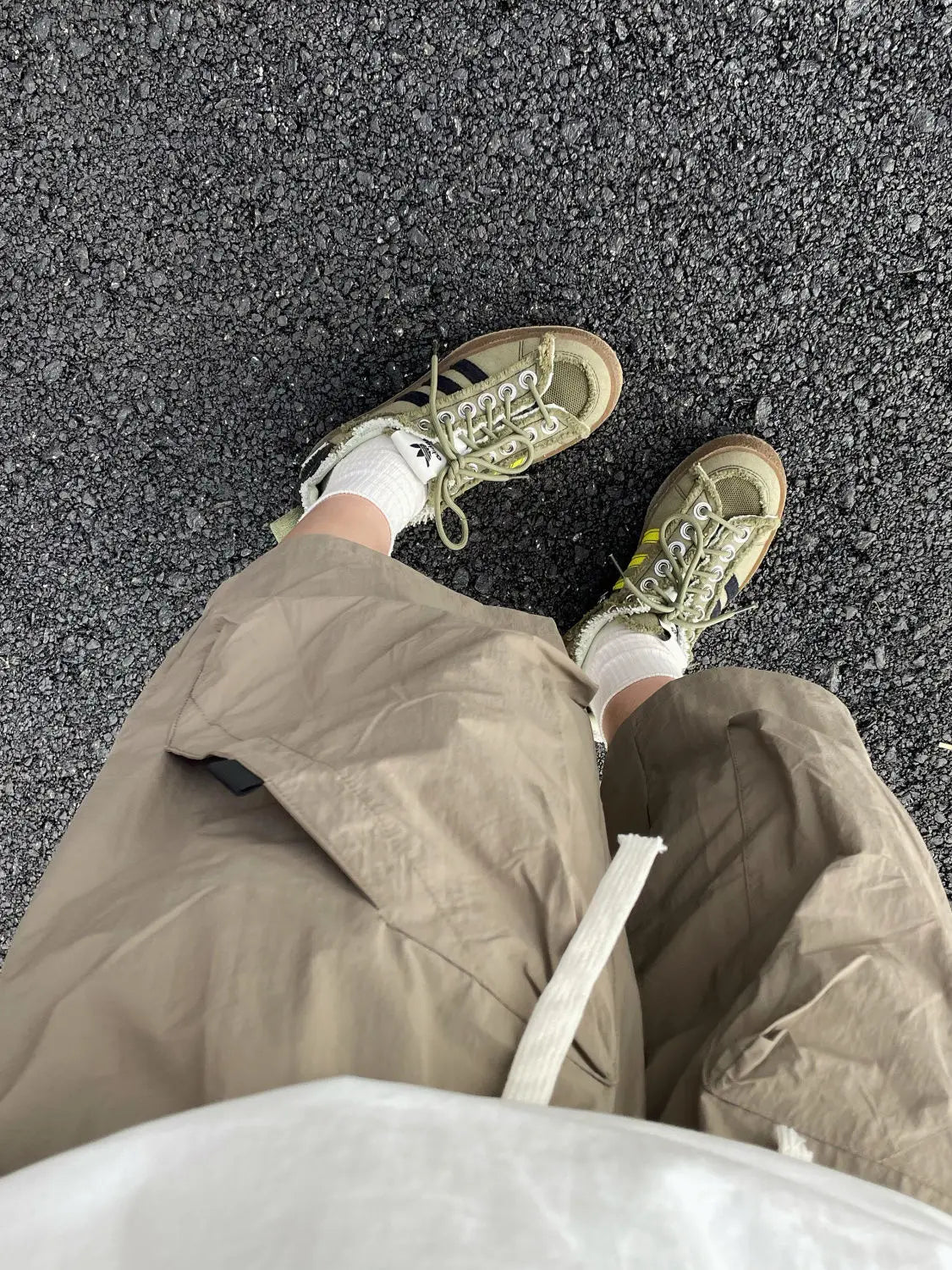shorts American retro large pocket workwear quick-drying casual loose thin section knee-high trend y2k tops emo