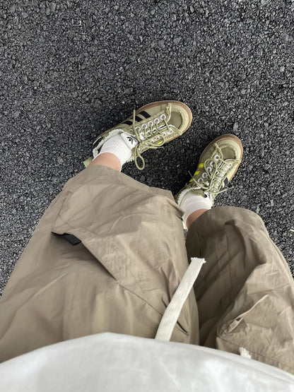 shorts American retro large pocket workwear quick-drying casual loose thin section knee-high trend y2k tops emo