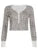 Patchwork Leopard Print Y2K Tee Button Up V Neck Contrast Color Long Sleeve Casual Knitted T Shirt Women