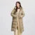Down Jacket Women Long Length Hooded Slit Loose  New Winter Water-Repellent Goose Down Clothing