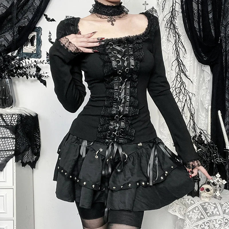 Lace-Up Choker Corset