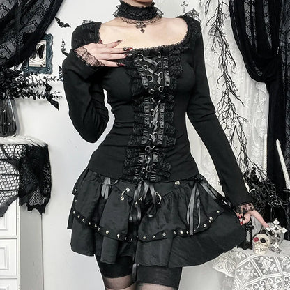 Lace-Up Choker Corset