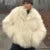 Luxury Fluffy Faux Fur Jacket Coat Women Oversize Long Sleeve Lapel Plush Overcoat  Winter Chic Lady Thicken Warm Outwear