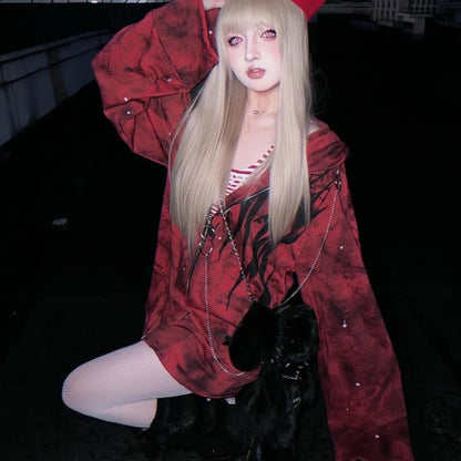Vintage Zip-Up Long Coat