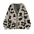 Retro Knitted Leopard Cardigan Women Casual V-neck Soft Open Sweaters Female Autumn Versatile Elegant High Street Knitwear