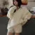 Korean Fashion Solid Two-piece Set Women V-neck Loose Pullover Sweater Top Shorts Casual Outfits Autumn New Suit Female Clothing