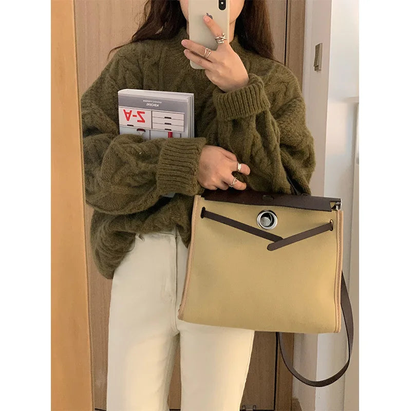 Thick Twisted Sweater Women Autumn Long Sleeve O-neck Female Knitted Pullover Solid Casual Loose Lady Kintwear Tops