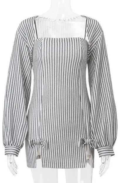 Bow Splice Mini Dress