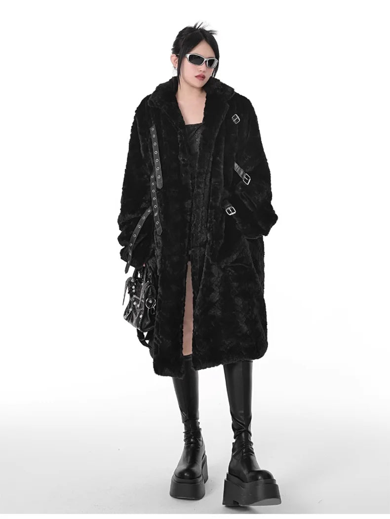 Thick Soft Fuzzy Fur Long Coat